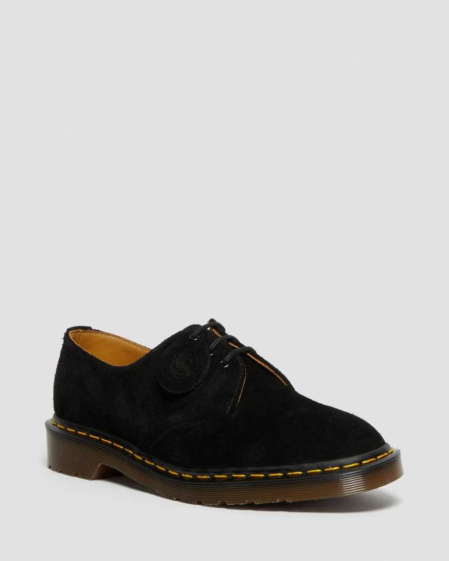 Dr. Martens 1461 Made In England Suede Snøresko Herre Svart [2041QILVO]